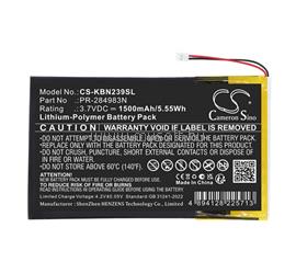 CAMERON SINO Li-Polymer akku (3.7V / 1500mAh, Kobo PR-284983N kompatibilis) FEKETE CS-KBN239SL small