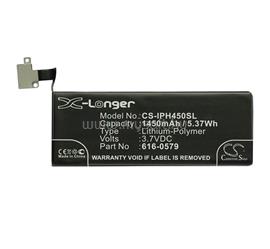 CAMERON SINO iPhone 4S Li-Polymer akku 3.7V/1450mAh, Apple 616-0479 kompatibilis, FEKETE CS-IPH450SL small
