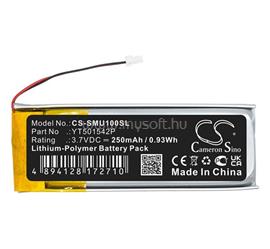 CAMERON SINO Li-Polymer akku 3.7V/250mAh, Sena YT501542P kompatibilis CS-SMU100SL small