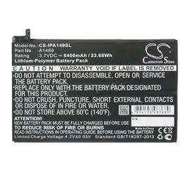 CAMERON SINO IPAD mini 3 / mini 2 Li-Polymer akku 3.7V/6400mAh, Apple A1489 kompatibilis, FEKETE CS-IPA149SL small