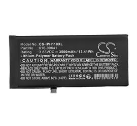 CAMERON SINO iPhone 11 CAMERON SINO Li-Polymer akku 3.83V/3500mAh, Apple 616-00641 kompatibilis, FEKETE CS-IPH110XL small