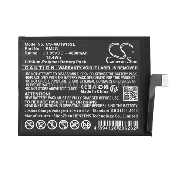 CAMERON SINO Xiaomi Mi 9T CAMERON SINO Li-Polymer akku 3.85V / 4000mAh, Xiaomi BM4G kompatibilis, FEKETE