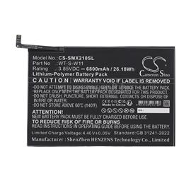 CAMERON SINO Samsung Tab A9 Plus 5G Li-Polymer akku 3.85V / 6800mAh, Samsung WT-S-W11 kompatibilis, FEKETE CS-SMX210SL small