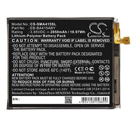 CAMERON SINO Samsung A41 CAMERON SINO Li-Polymer akku 3.85V/2850mAh, Samsung EB-BA415ABY kompatibilis, FEKETE CS-SMA415SL small