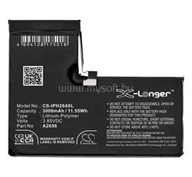 CAMERON SINO iPhone 13 Pro Li-Polymer akku 3.85V/3000mAh, Apple A2656 kompatibilis, FEKETE CS-IPH264SL small