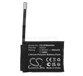 CAMERON SINO Apple Watch Series 6 44mm Li-Polymer akku 3.85V/300mAh, Apple A2327 kompatibilis, FEKETE CS-IPW644SH small