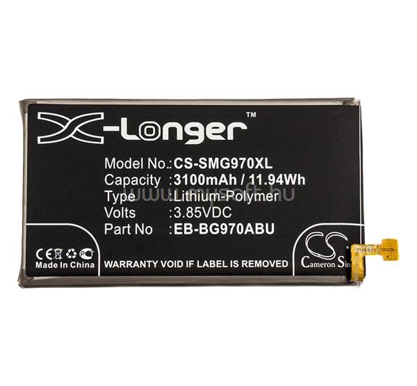 CAMERON SINO Samsung S10e CAMERON SINO Li-Polymer akku 3.85V/3100mAh, Samsung EB-BG970ABU kompatibilis, FEKETE