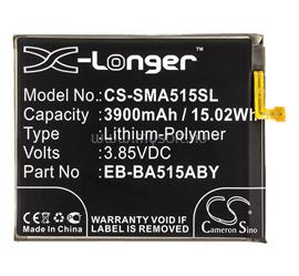 CAMERON SINO Samsung A51 5G / A51 CAMERON SINO Li-Polymer akku 3.85V/3900mAh, Samsung EB-BA515ABE kompatibilis, FEKETE CS-SMA515SL small