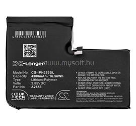 CAMERON SINO iPhone 13 Pro Max Li-Polymer akku 3.85V/4300mAh, Apple A2653 kompatibilis, FEKETE CS-IPH265SL small