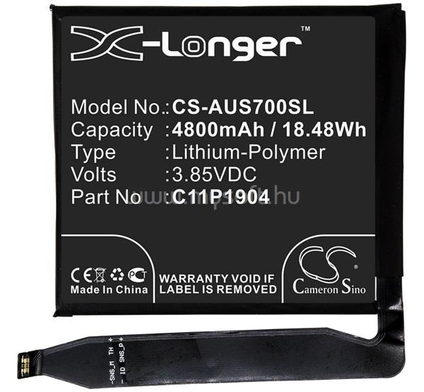 CAMERON SINO Asus Zenfone 7 / Zenfone 7 Pro Li-Polymer akku 3.85V/4800mAh, Asus 0B200-03740200 kompatibilis