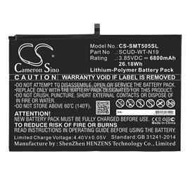 CAMERON SINO Samsung Tab A7 10.4 (2022) Li-Polymer akku 3.85V/6800mAh, Samsung SCUD-WT-N19 kompatibilis CS-SMT505SL small