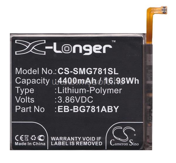 CAMERON SINO Samsung A52s 5G / A52 5G CAMERON SINO Li-Polymer akku 3.86V/4400mAh, Samsung EB-BG781ABE kompatibilis, FEKETE