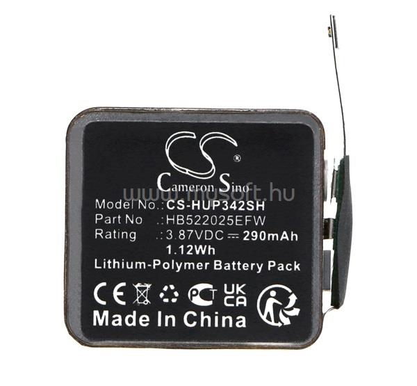 CAMERON SINO Huawei Watch GT 3 42mm Li-Polymer akku 3, Huawei HB522025EFW kompatibilis, FEKETE