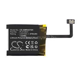 CAMERON SINO Amazfit GTR 47mm Li-Polymer akku 3.87V / 470mAh, Amazfit PL412631 kompatibilis, FEKETE CS-AMR447SH small