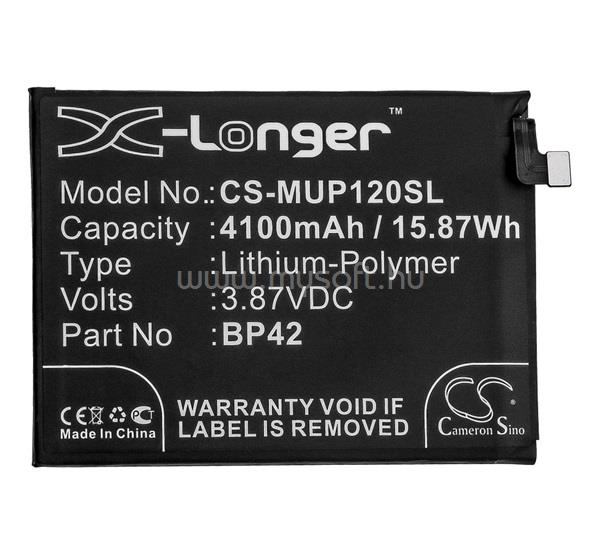 CAMERON SINO Xiaomi 11 Lite 5G NE / Mi 11 Lite 5G CAMERON SINO Li-Polymer akku 3.87V/4100mAh, Xiaomi BP42 kompatibilis, FEKETE