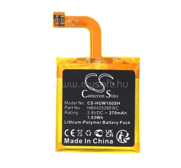 CAMERON SINO Li-Polymer akku 3.8V / 270mAh, Huawei HB442528EBC kompatibilis, FEKETE