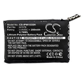 CAMERON SINO Apple Watch Series 1 38mm Li-Polymer akku 3.8V/200mAh, Apple A1578 kompatibilis, FEKETE CS-IPW153SH small