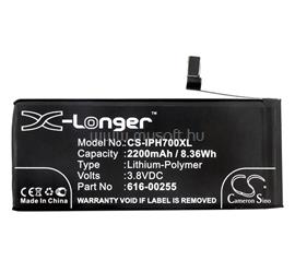CAMERON SINO iPhone 7 4.7 Li-Polymer akku 3.8V/2200mAh, Apple 616-00255 kompatibilis, FEKETE CS-IPH700XL small