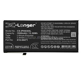 CAMERON SINO iPhone XR 6.1 Li-Polymer akku 3.8V/3500mAh, Apple 616-00468 kompatibilis, FEKETE CS-IPH830XL small