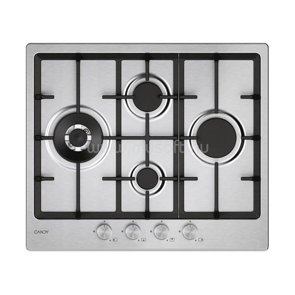 CANDY CHG6D4WTX inox, beépíthető, gáz, főzőzóna:4, főzőlap