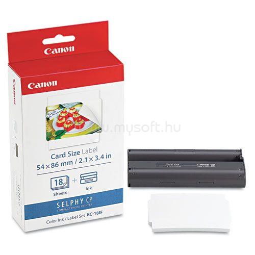 CANON KC-18IF fotópapír + festék (5.4x8.6cm, 18 lap)