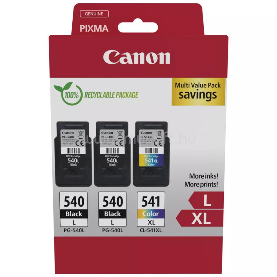 CANON Patron 2x PG-540L BK/ CL-541XL Color Fekete/Színes multipakk (2x11ml/1x15ml)