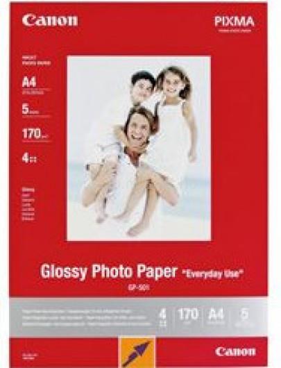 CANON GP-501 fényes fotópapír (A4, 5 lap, 170g)