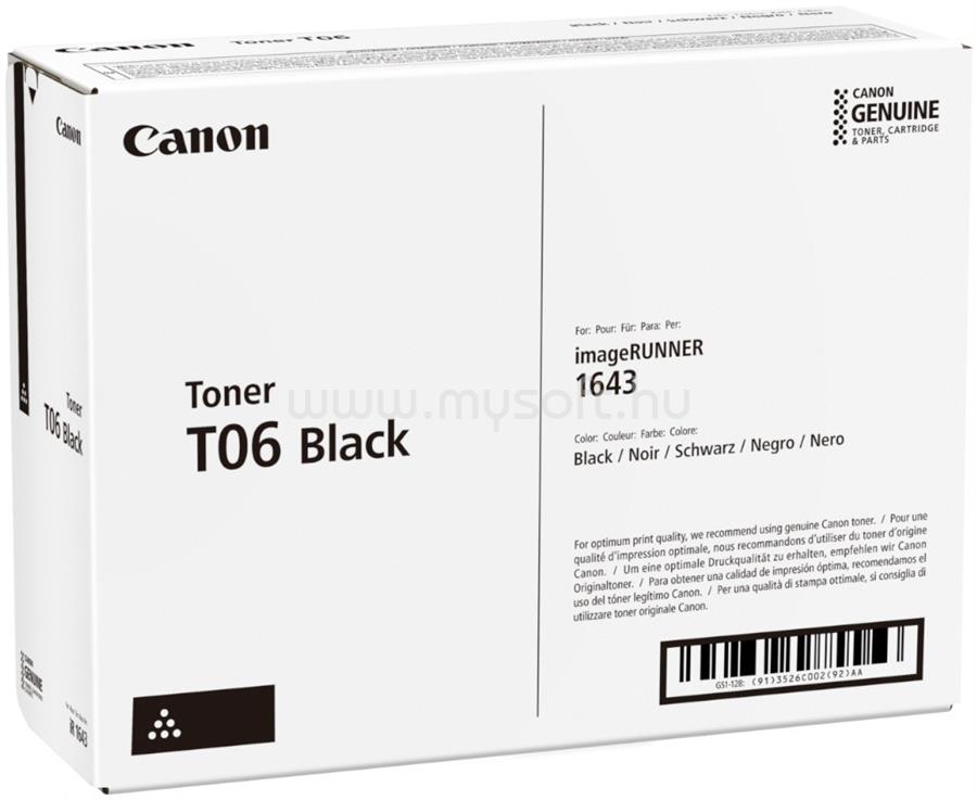 CANON Toner T06B Fekete (20 500 oldal)