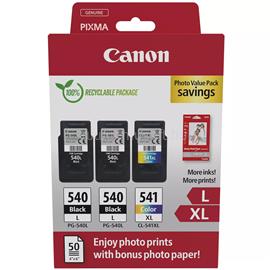 CANON Patron 2x PG-540L Black/ CL-541XL Color Fekete/Színes multipakk (2x11ml/1x15ml) + Fotópapír 5224B015 small