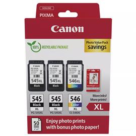 CANON Patron 2x PG-545XL/ CL-546XL Fekete/Színes (2x15ml/1x13ml) + Fotópapír 8286B015 small