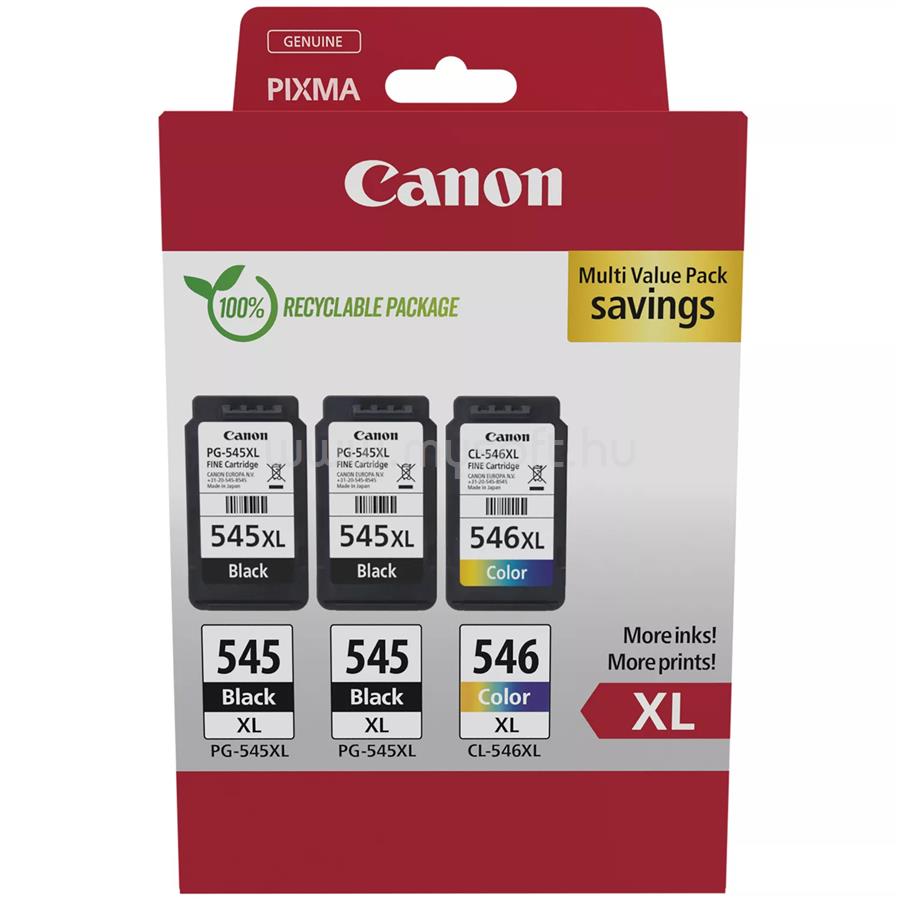 CANON Patron 2x PG-545XL/ CL-546XL Fekete/Színes (2x15ml/1x13ml)
