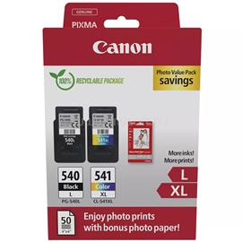 CANON Patron PG-540L Black / CL-541XL Color Fekete/Színes multipakk (1x11ml/1x15ml) + Fotópapír 5224B012 small