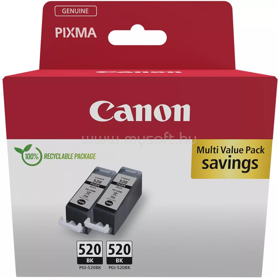 CANON Patron PGI-520BK Fekete multipakk (2x19ml)