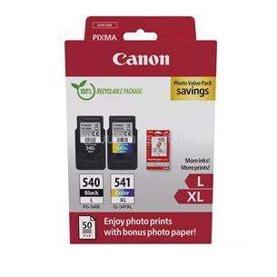 CANON Patron PG-540L BK/ CL-541XL Color Fekete/Színes multipakk (1x11ml/1x15ml) + Fotópapír