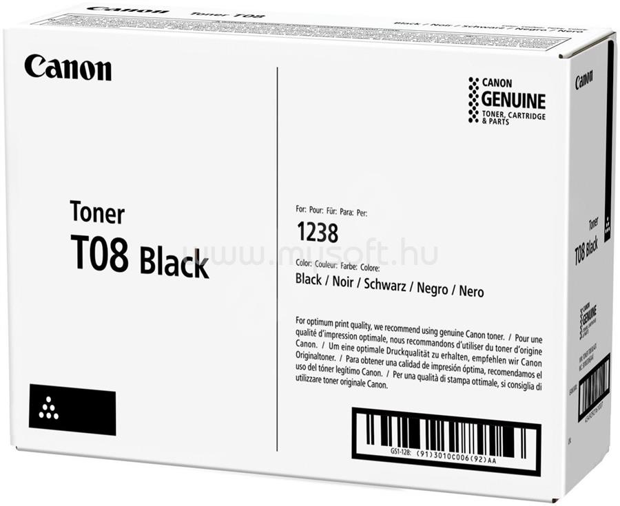 CANON Toner T08 Fekete (11 000 oldal)