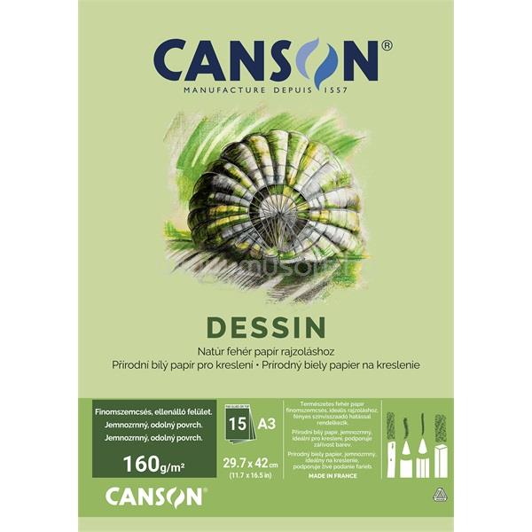 CANSON A3 160g, 15 ív rajzpapír blokk