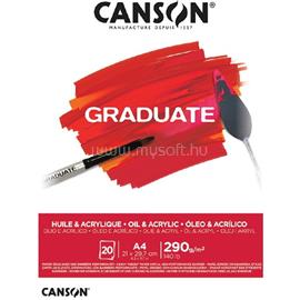 CANSON Graduate A4, álló, 290 g/m2, ragasztott olaj- és akrilfestő papírtömb C400110380 small