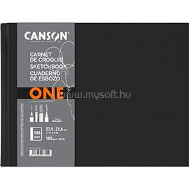 CANSON One 27,9x21,6 cm, fekvő, 100 g/m2, ragasztott fehér rajzpapírfüzet C31200L026 small