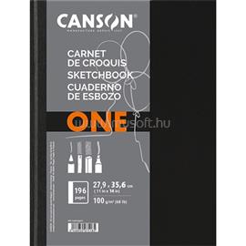 CANSON One 27,9x35,6 cm, álló, 100 g/m2, ragasztott fehér rajzpapírfüzet C200006424 small