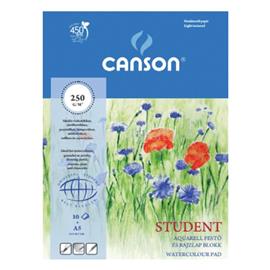 CANSON Student A5 250g-os 10 lapos ragasztott finoman texturált akvarellblokk CAP6666-867 small