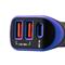 CANYON Autós Töltő, 3 portos, 2xUSB-A, 1xUSB-C, 5V-2,4A, 18W, fekete-lila - CNE-CCA08PU CNE-CCA08PU small
