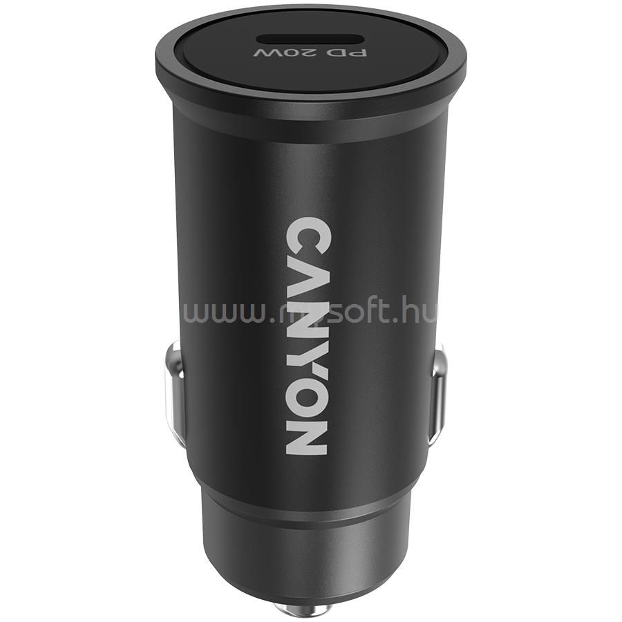 CANYON PD 20W Pocket size car charger, input: DC12V-24V, output: PD20W