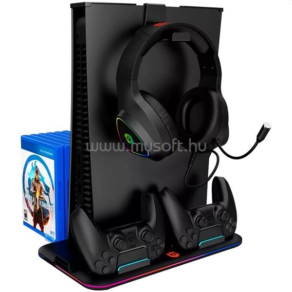 CANYON CND-CSPS5B PS5 fekete multifunkcionális hűtő állvány