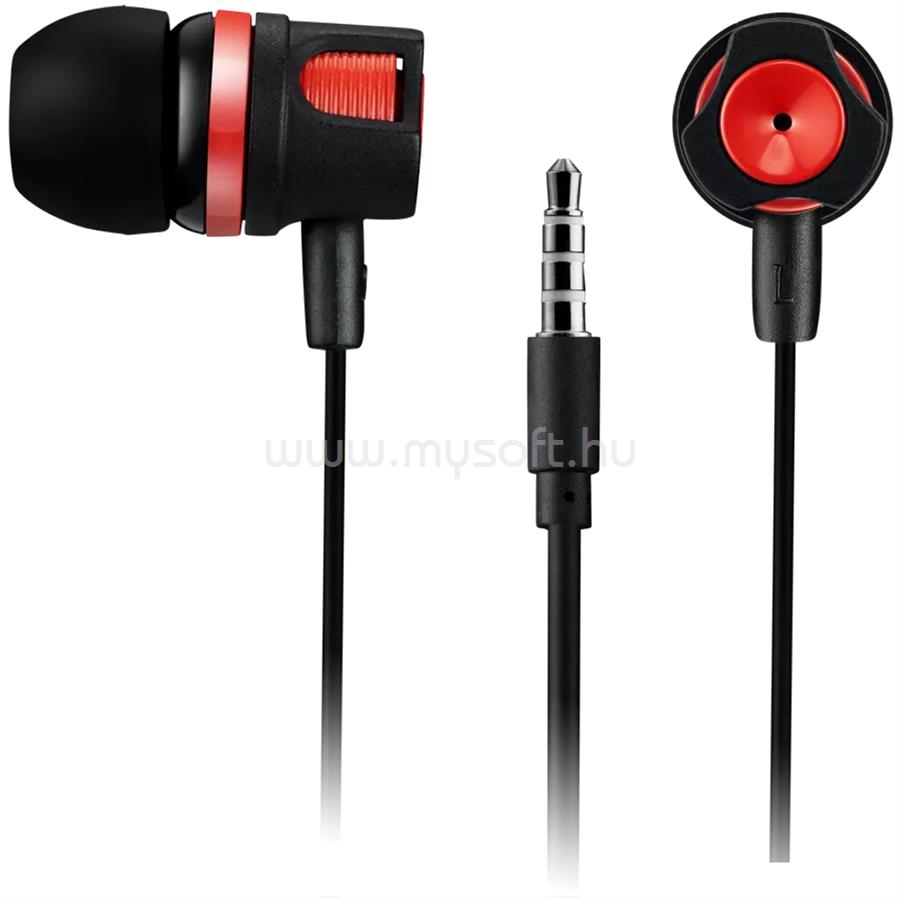 CANYON CNE-CEP3R sztereo mikrofonos fülhallgató (piros)