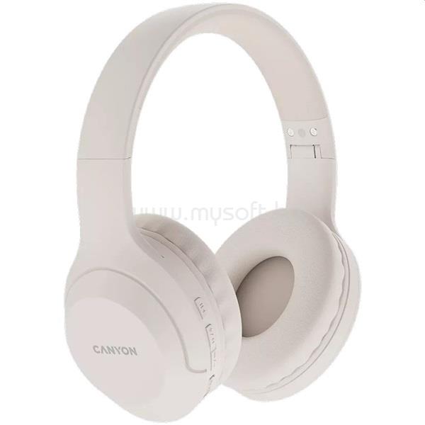 CANYON CNS-CBTHS3BE Bluetooth fejhallgató (bézs)