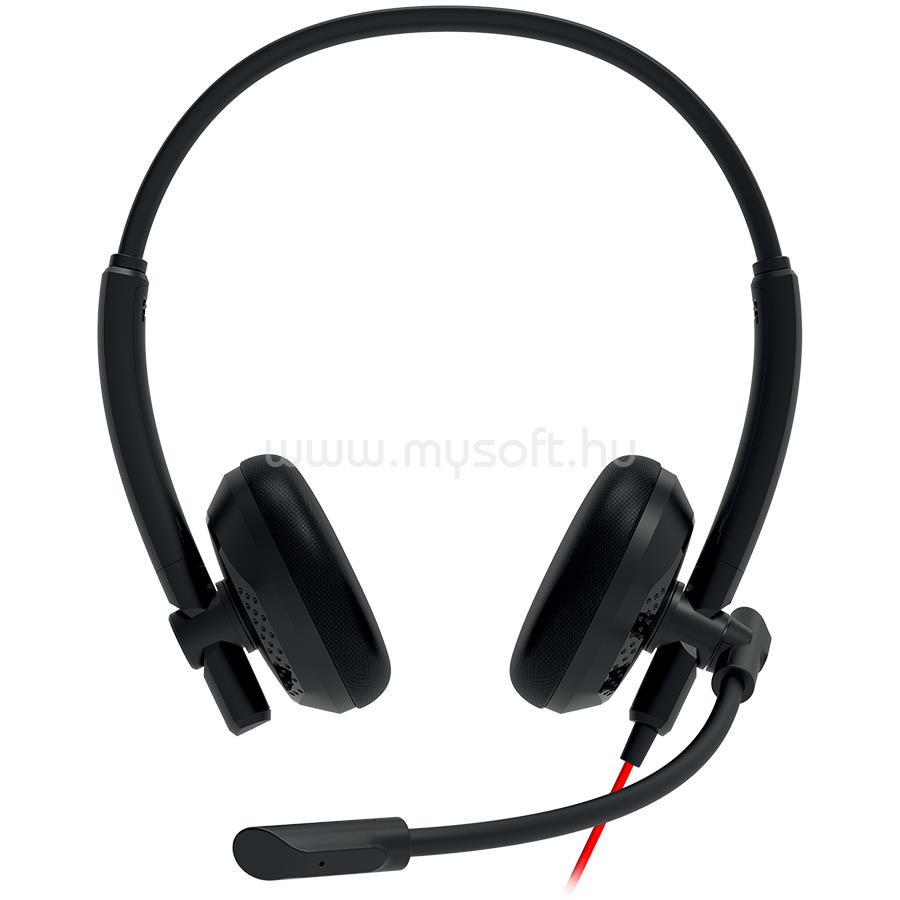 CANYON PC headset HS-07 PC Mic 3.5/USB Flat 2.8m Black