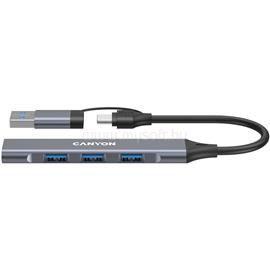 CANYON hub DS-02 4in1 USB-A/C Grey CNS-TDS02G small