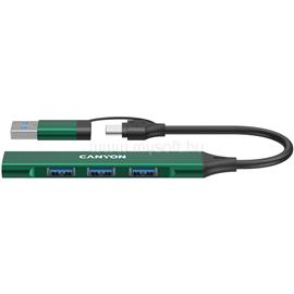CANYON hub DS-02 4in1 USB-A/C Green CNS-TDS02GR small