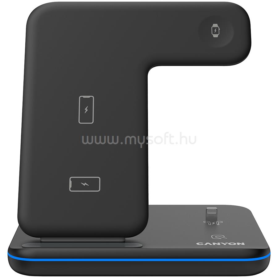 CANYON wireless charger WS-302 15W 3in1 Black