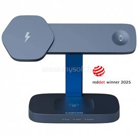 CANYON Wireless Charging Station Hexagon 310 3in1 DarkGrey/Blue CNS-WCS310DGBL small